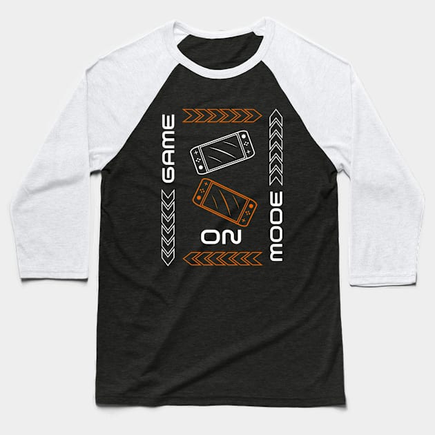 Game Mode On Baseball T-Shirt by Odetee